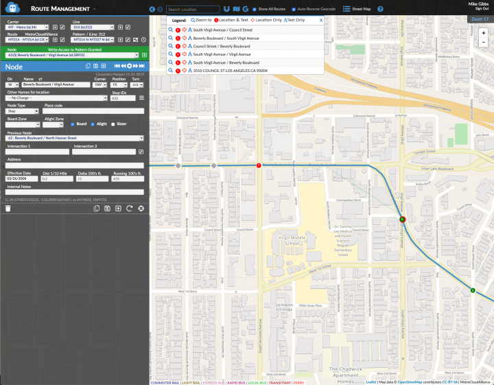 Route Management / Scheduling System for Public Transit