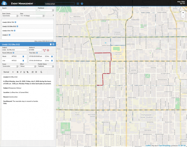 Event / Detour Managment – MetroCloudAlliance